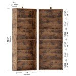 Set of 2 Tall 6-Tier Floor Bookshelves