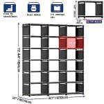 Mavivegue 18-Cube Black Bookcase and Storage Shelf
