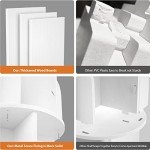 Aheaplus 360° Rotating Corner Bookshelf - White