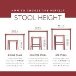 24-Inch Round Seat Natural Barstool by Linon