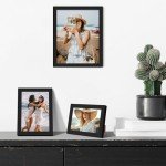 10-Pack Black Picture Frames for Wall & Table Display