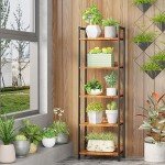 5-Tier Industrial Bookshelf with Drawer - Rustic Brown