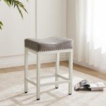 Set of 4 Modern Upholstered Bar Stools