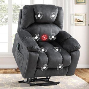Phoenix Home Large Electric Lift Recliner with Massage