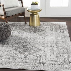 Desta Vintage Oriental Area Rug - Charcoal 5'3" x 7'3