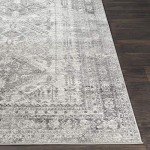 Desta Vintage Oriental Area Rug - Charcoal 5'3" x 7'3