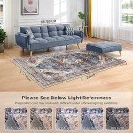 Boho Large Area Rug, Machine Washable 5x8ft