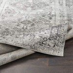 Desta Vintage Oriental Area Rug - Charcoal 5'3" x 7'3