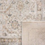 Cream & Beige Oriental Design Area Rug - 8' x 10
