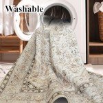 HILORUUG 5x7 Washable Vintage Area Rug