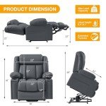 Power Lift Recliner Chair with Heat and Massage