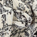 Palace Ivory Grey Black 5'3" x 7' Area Rug