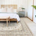 HILORUUG 5x7 Washable Vintage Area Rug