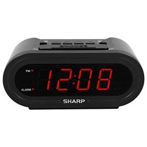Automatic Digital Alarm Clock with Red LEDs