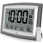 Large 12.5-Inch Digital Clock with Temperature Display