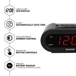 Automatic Digital Alarm Clock with Red LEDs