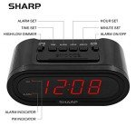 Automatic Digital Alarm Clock with Red LEDs