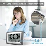 Large 12.5-Inch Digital Clock with Temperature Display