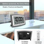 Large 12.5-Inch Digital Clock with Temperature Display