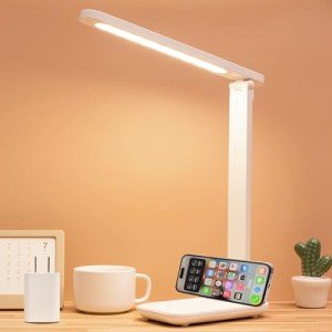 R RUCKERCO Dimmable LED Desk Lamp with USB Charger