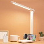 R RUCKERCO Dimmable LED Desk Lamp with USB Charger