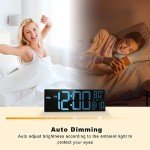 Large LED Wall Clock with Remote & Dual Alarm