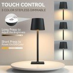 2 Pack Rechargeable Cordless Table Lamps