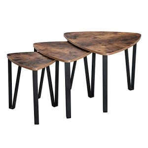 Rustic Industrial Nesting Coffee Table Set of 3