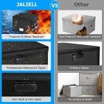 Lockable Fireproof Document Organizer Box - Black