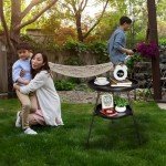 Black 2-Tier Round End Table for Small Spaces