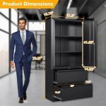 STANI Black 2 Drawer Lateral File Cabinet