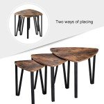 Rustic Industrial Nesting Coffee Table Set of 3