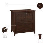 Key West 2 Drawer Lateral File Cabinet - Bing Cherry