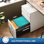 3-Drawer Mobile File Cabinet with Lock - White