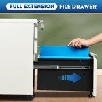 3-Drawer Mobile File Cabinet with Lock - White