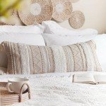 BlissBlush Cream Boho Decorative Lumbar Pillow Cover
