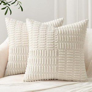 Set of 2 Boho Textured Throw Pillow Covers