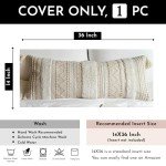 BlissBlush Cream Boho Decorative Lumbar Pillow Cover