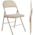 Comfy Folding Chair Set, Leather Padded, Metal