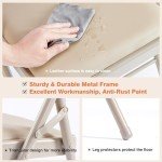 Comfy Folding Chair Set, Leather Padded, Metal