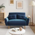 Brelice 47" Velvet Loveseat Sofa for Small Spaces