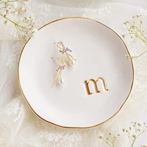 Ceramic Jewelry Tray - Elegant Trinket Dish