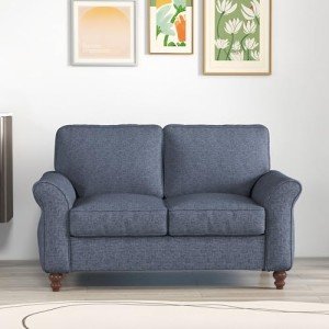 Blue 57" Loveseat Sofa for Small Spaces