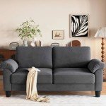 70" Velvet Mid-Century Loveseat for Small Spaces