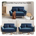 Brelice 47" Velvet Loveseat Sofa for Small Spaces
