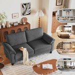 70" Velvet Mid-Century Loveseat for Small Spaces
