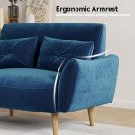 Brelice 47" Velvet Loveseat Sofa for Small Spaces
