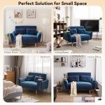 Brelice 47" Velvet Loveseat Sofa for Small Spaces