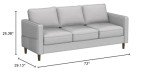 Mellow HANA Modern Heather Grey Linen Loveseat