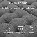 Large Tufted Storage Ottoman Bench - Dark Grey